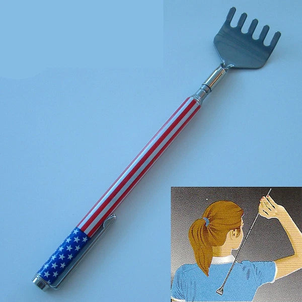 American Flag Telescoping / Telescopic Metal Back Scratcher Clip (MrSales)