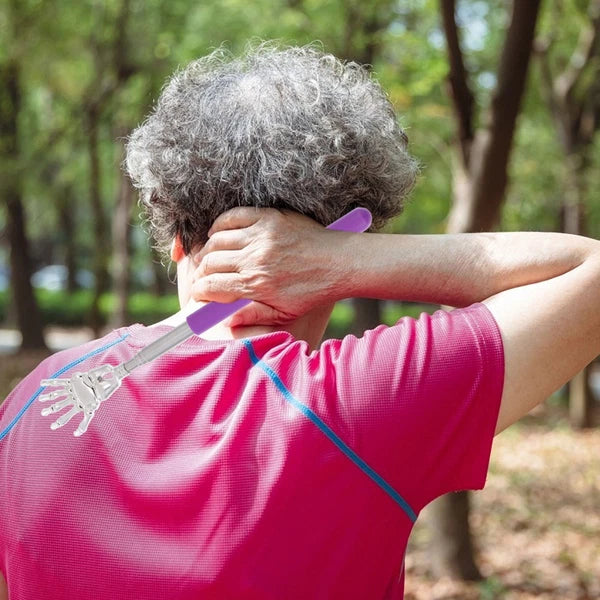 1PC Stainless Steel Back Scratcher Retractable Skeleton Hand Claw Assorted Color
