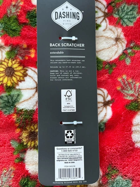 Dashing Back Scratcher Extendable Black & Silver extends up to 27.25 inches