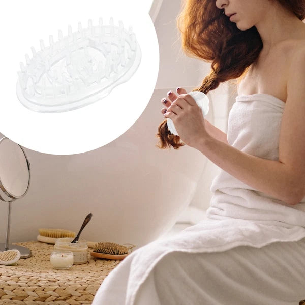 2 Pcs Shampoo Brush Hair Scalp Massager Travel Scratcher Scrubber for