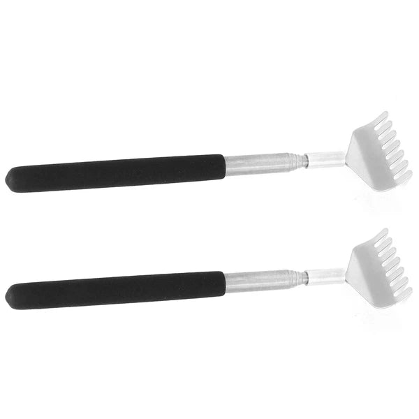 2Pcs Retractable Back Scratcher Portable Stainless Steel Scratching Tool 20‑6 DC