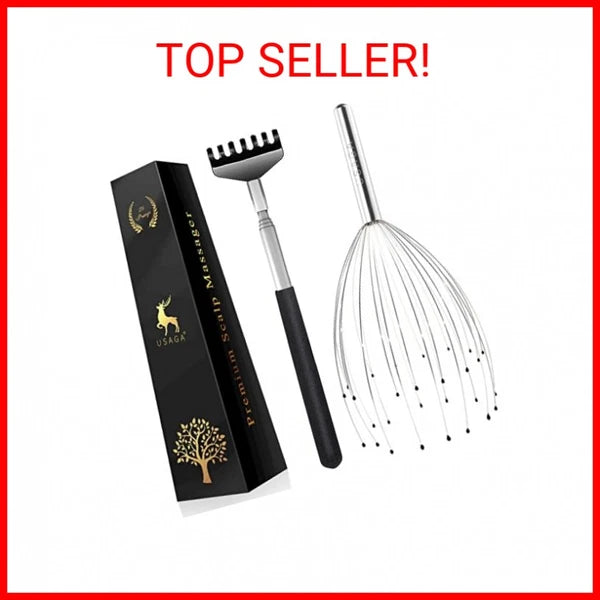 USAGA 28 Fingers (3rd Generation) Head Massager, Scalp Massager, Head Scratcher,