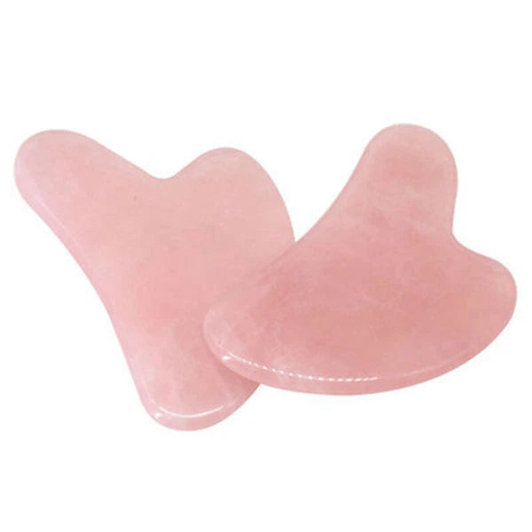 Natural Gua Sha Board Rose Quartz Face Massager Jade Stone Facial Body Scraper