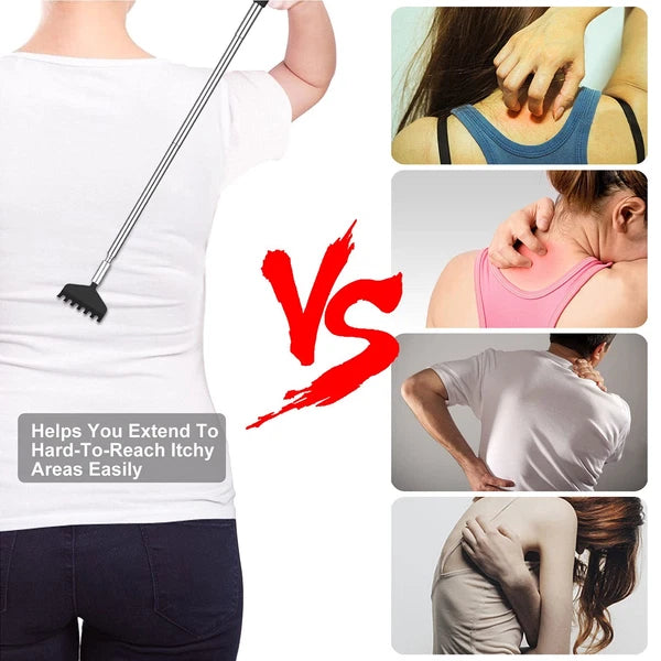 Oversized Back Scratcher Set, 2 Pack Portable Extendable Stainless Steel Tele...