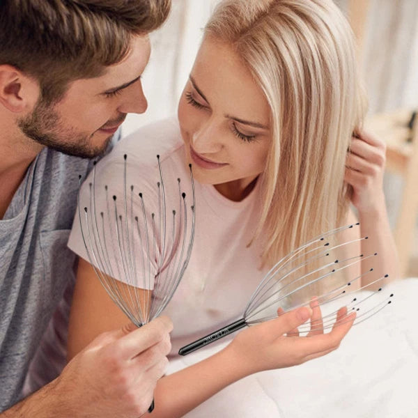 2 Pack Head Scalp Massager Gifts for Women Men, Stocking Stuffers White Elephant