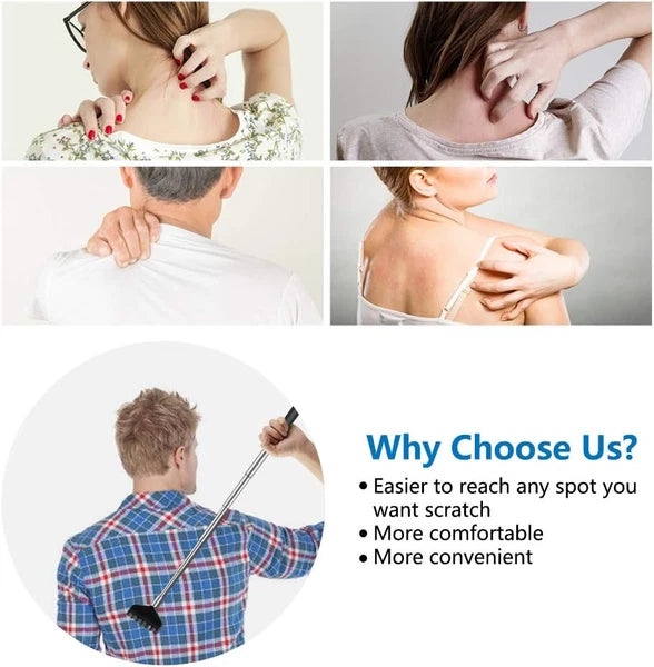 6 Pack Extendable Back Scratcher - Portable Telescoping Metal Back Scratchers/Ha