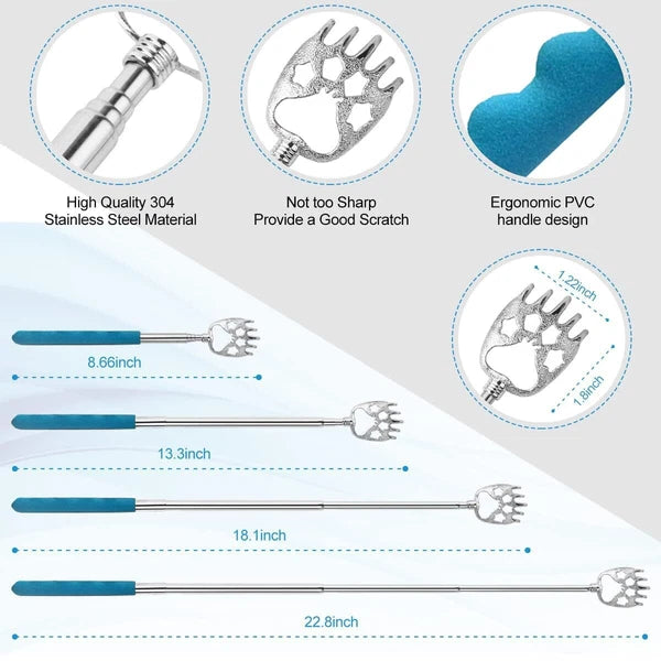 Yeipis 3 Pack Different Back Scratcher Metal Portable Telescoping Back scratcher