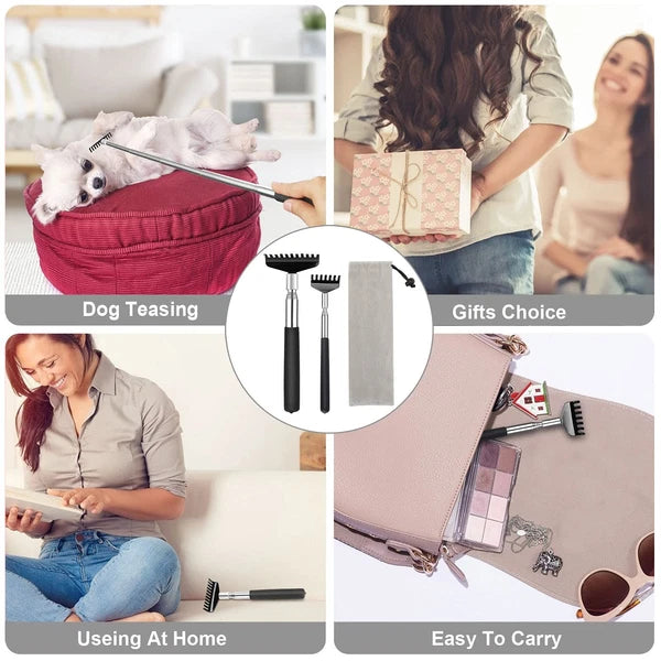 Oversized Back Scratcher Set, 2 Pack Portable Extendable Stainless Steel Tele...