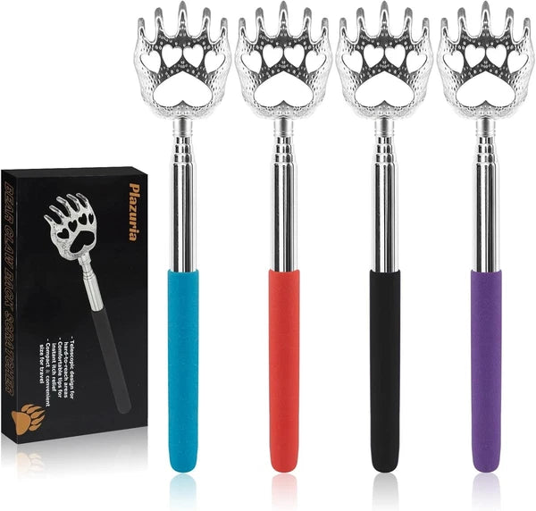 Stainless Steel & Rubber Bear Claw Back Scratchers – Travel-Friendly Design