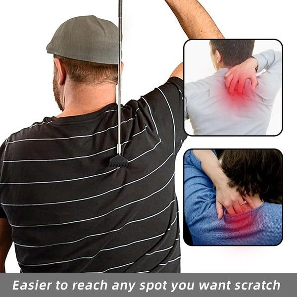 3 Pack Back Scratcher,Metal Portable Telescoping Scratchers with Rubber...