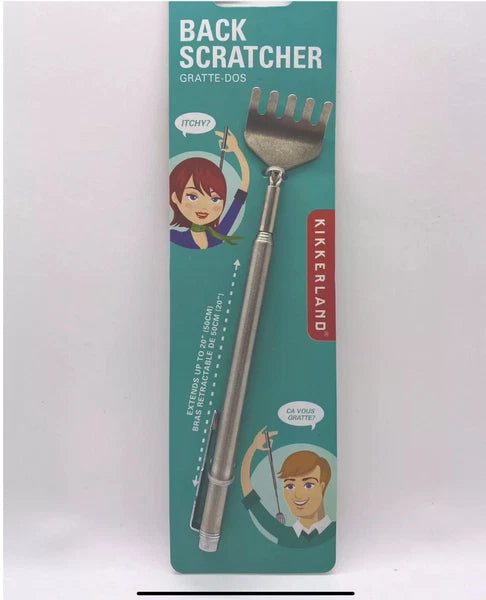 Telescoping Metal Back Scratcher with Clip Handle Grip - NEW!