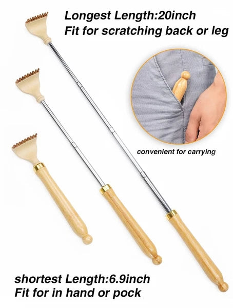 Back Scratcher, Classic Portable Extendable Bamboo Back Scratcher for Men Wom...