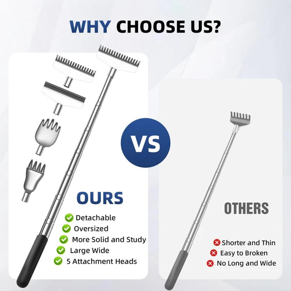 Oversized Back Scratcher Detachable Backscratchers Extendable with Extra Larg...