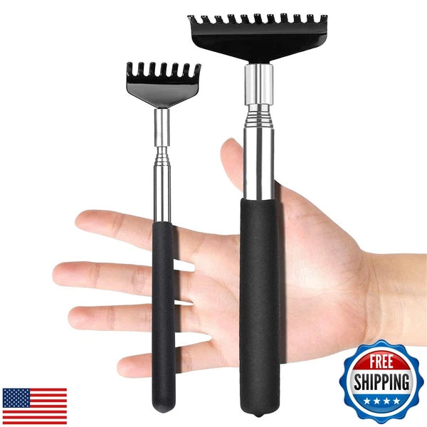 Oversized Back Scratcher Set, 2 Pack Portable Extendable Stainless Steel Tele
