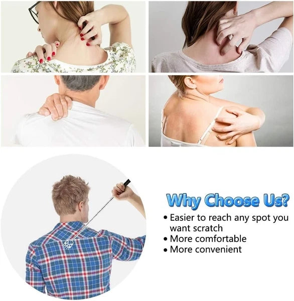 Portable Telescoping Back Scratchers - 8 Pack in Vibrant Colors and Comfort Grip