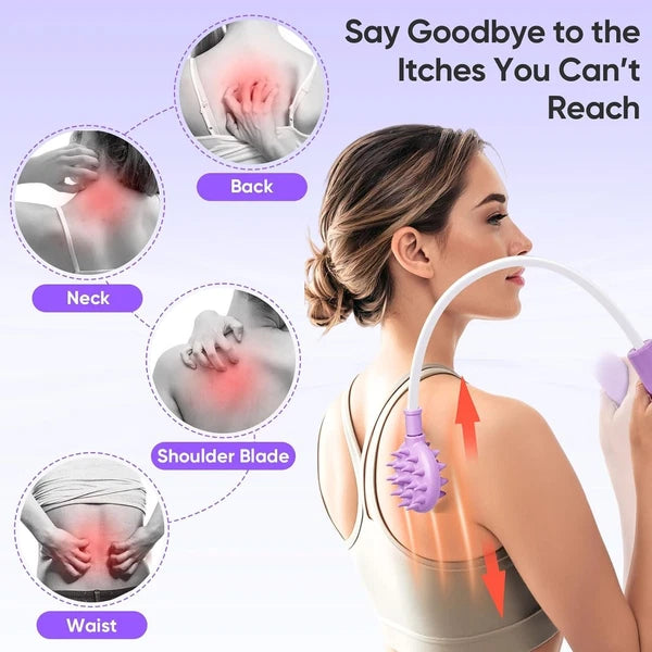 Curved Back Scratcher,360° Reach Effortless Flexible Backscratcher Long Bendable