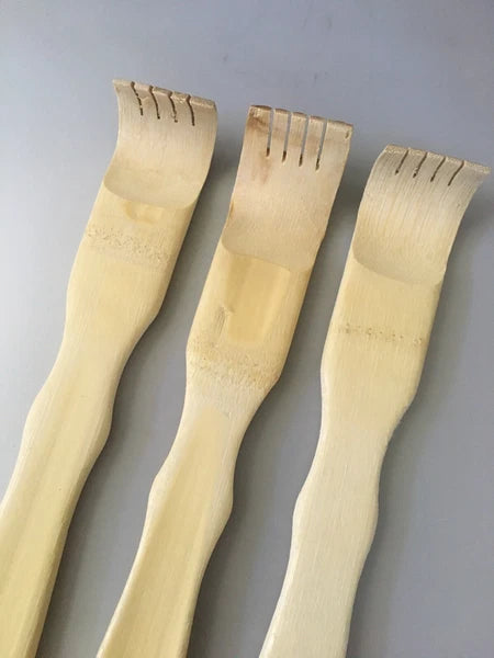 3Pcs Bamboo Wooden Itch Therapeutic Relaxer Back Scratcher w/ Massage Rollers US