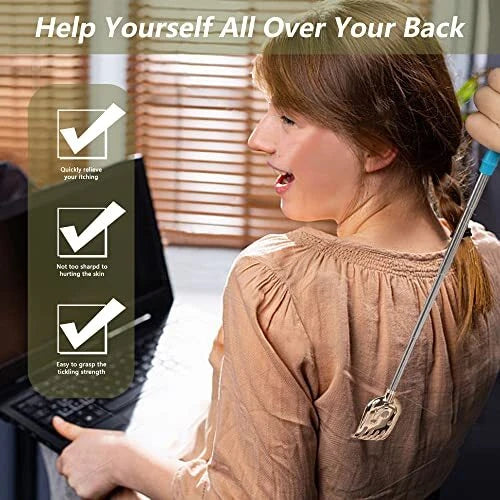 5Pack Telescoping Back Scratcher Extendable Metal Back Scratcher for Itch Relief