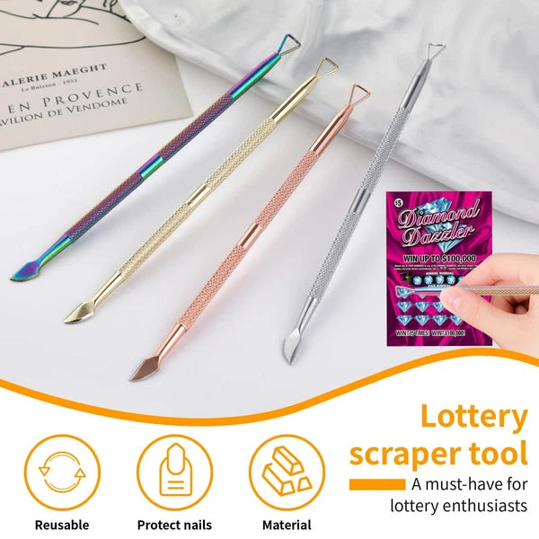 4 Pcs Metal Lotto Scratcher Label Scraper Lottery Ticket Scratcher Tool