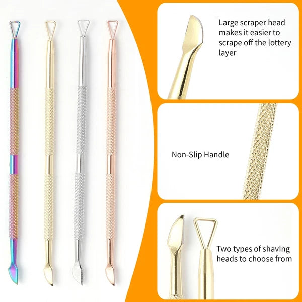 4 Pcs Metal Lotto Scratcher Label Scraper Lottery Ticket Scratcher Tool