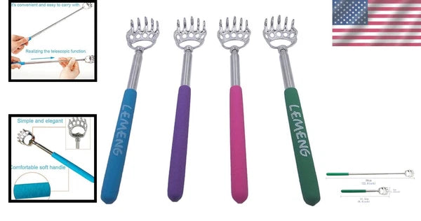 Cerrxian Adjustable Multi-Body Back Scratcher - Massage Tool for Stress Relief