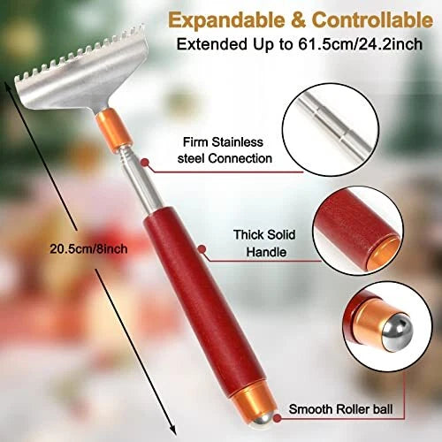 Back Scratcher with Detachable Heads Metal Backscratchers Extendable for Wome...