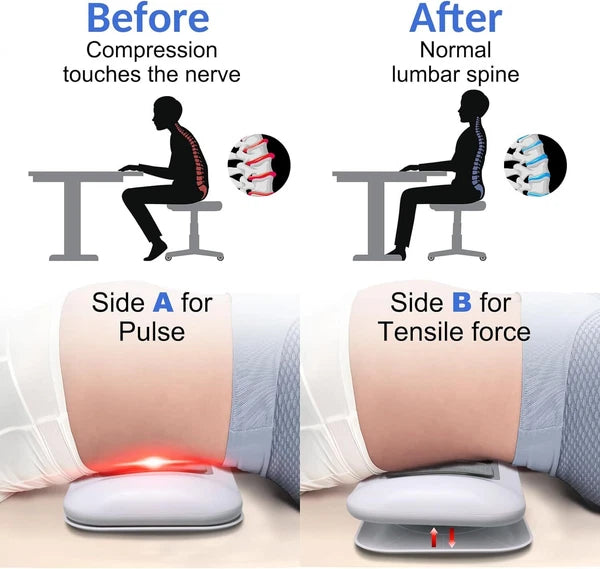 Electric Lumbar Traction Massager Adjustable Vibration Massager Waist Spine