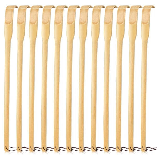 12 Pack Wooden Bamboo Back Scratcher, 16.5 Inch Long Handle Back Scratchers, ...
