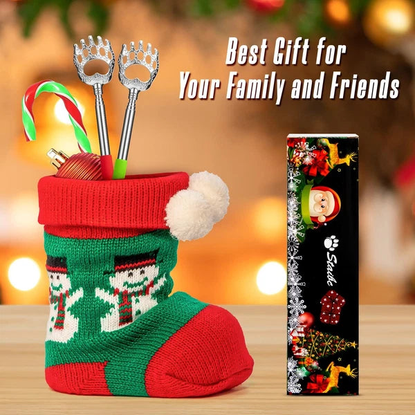 2 Pack Retractable Back Scratchers Bear Claw Extendable Itch Relief Massage Tool