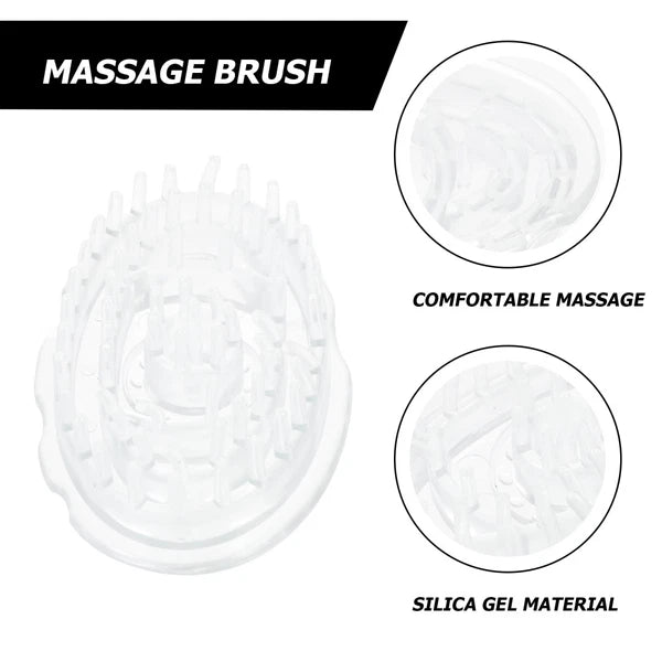 2 Pcs Shampoo Brush Hair Scalp Massager Travel Scratcher Scrubber for