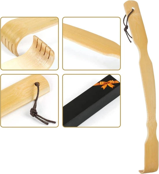 Ergonomic Bamboo Back Scratchers - 2 Pack Gifts for Relaxation & Comfort