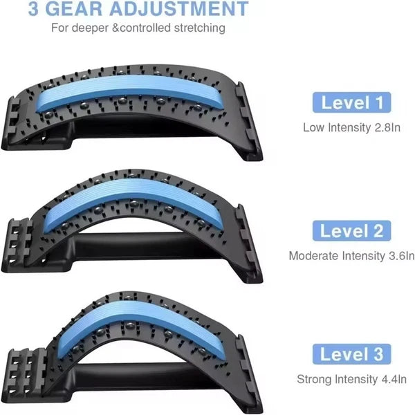 Back Stretcher for Lower Back Pain Relief, Back Cracking Device, Multi-Level