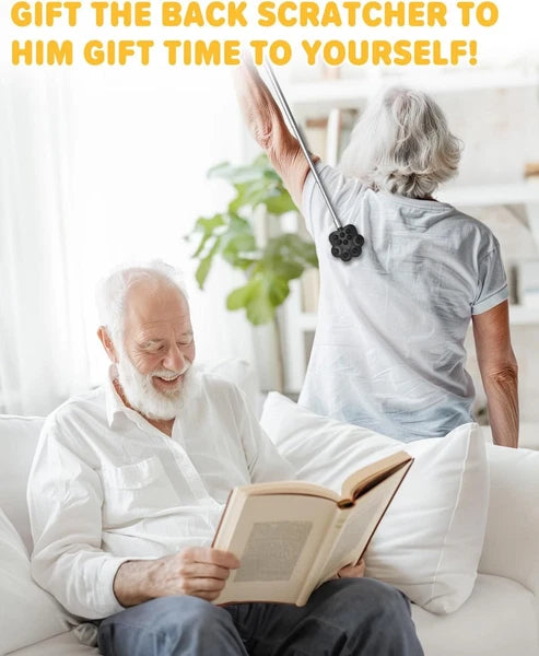 Back Scratcher Metal Portable Telescoping Extendable - Gift Items Best Black