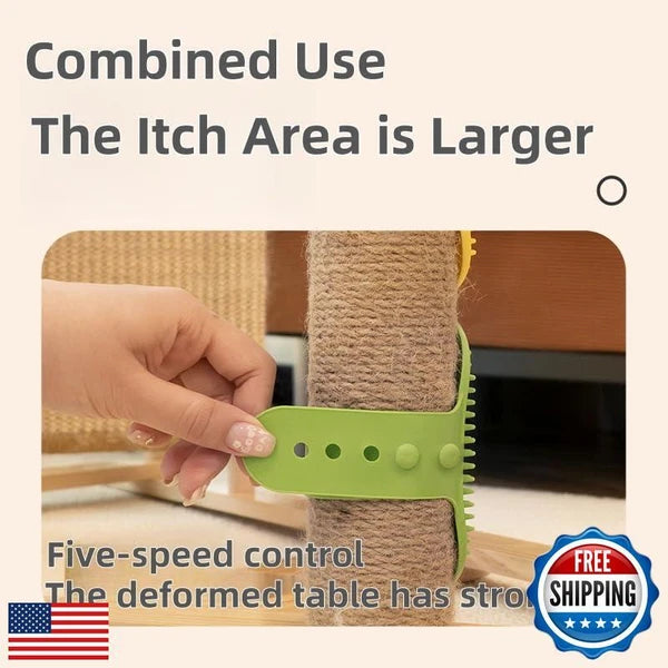 4-Pack Silicone Cat Scratcher and Massager – Adjustable Pet Scratch Pads for