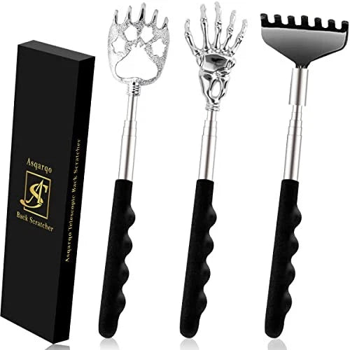 Back Scratcher 3 Pack Different Design Stainless Telescopic Back scratchers