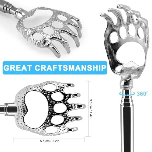 12 Pack Extendable Bear Claw Back Scratcher Bulk, Stocking Stuffers for Men