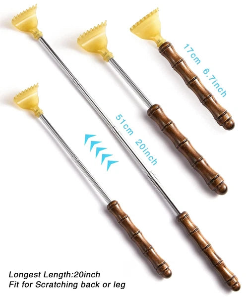 Extendable Buffalo Horn Folding Body Scratcher for Adults/Men/Women
