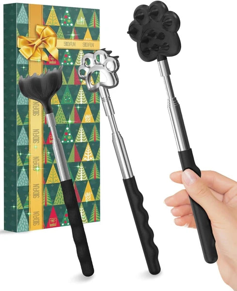 Back Scratcher Metal Portable Telescoping Extendable - Gift Items Best Black