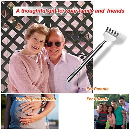 8 Pack Metal Extendable Telescopic Back Scratchers for Itch Relief