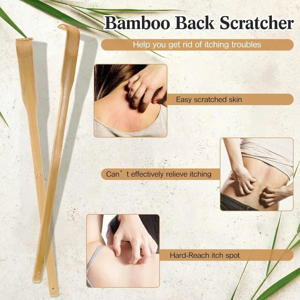Bamboo Back Scratcher Set of 50 - Unique Handmade Gifts for Easy Itch Relief