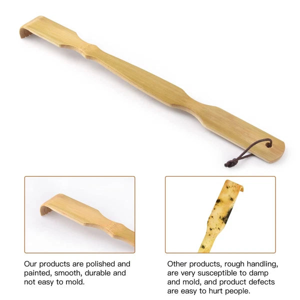 Bamboo Back Scratcher,100% Natural Bamboo Back Scratchers for Itching Relief