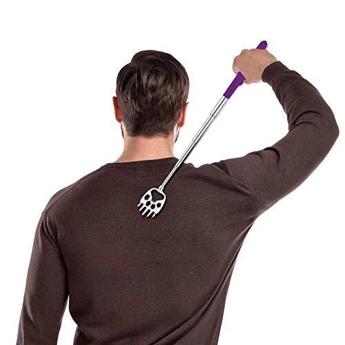 6 Pack Telescoping Back Scratcher Extendable Bear Claw Itch Relief for Back