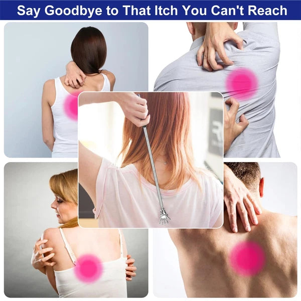 Back Scratcher Gift Set 4 Pack Upgraded Portable Extendable Stainless Steel T...