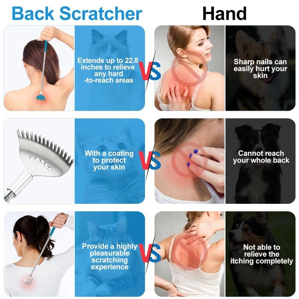 Yeipis 3 Pack Different Back Scratcher Metal Portable Telescoping Back scratcher