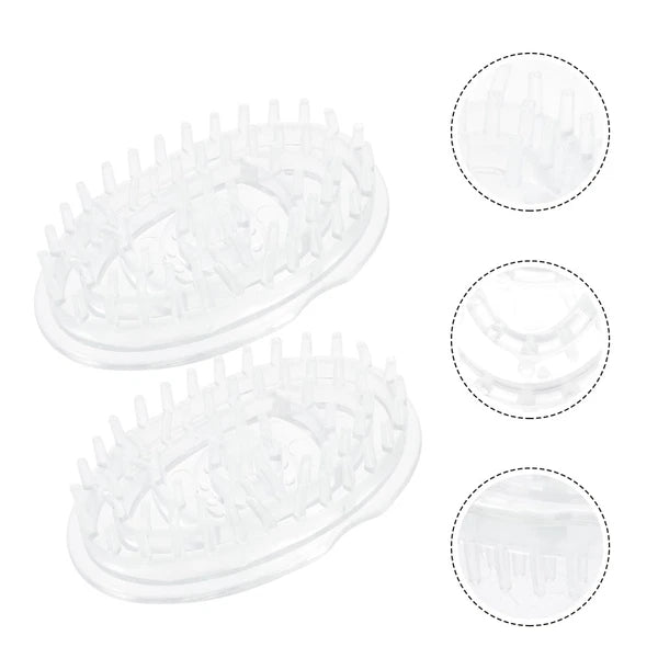 2 Pcs Shampoo Brush Hair Scalp Massager Travel Scratcher Scrubber for