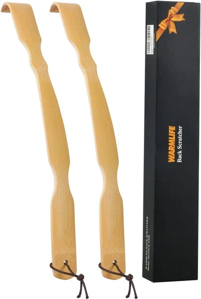 Ergonomic Bamboo Back Scratchers - 2 Pack Gifts for Relaxation & Comfort