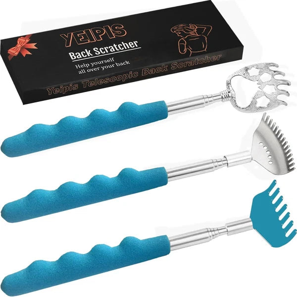 Yeipis 3 Pack Different Back Scratcher Metal Portable Telescoping Back scratcher