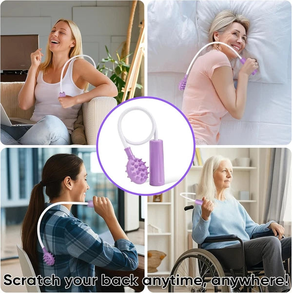 Upgraded Curved Back Scratcher Women 360 Reach Effortless Flexible Backscratcher