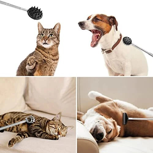 Portable Telescoping Back Scratcher with 3 Detachable Scratching Heads