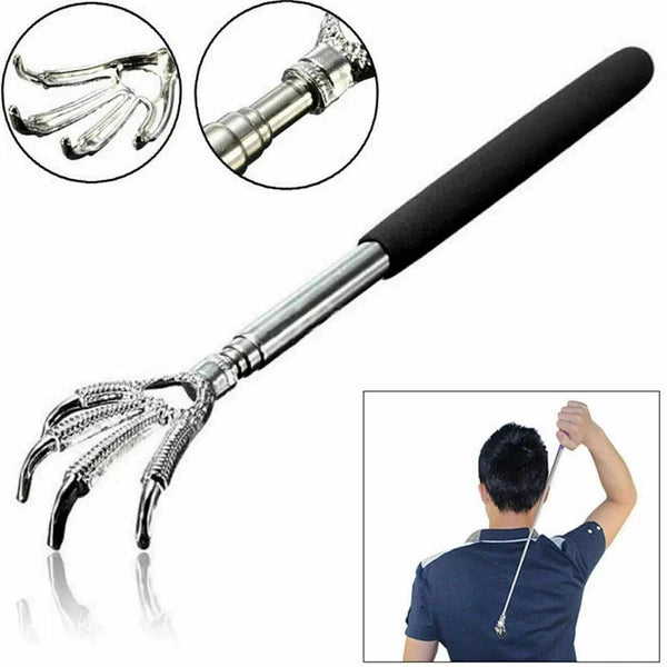 BACK SCRATCHER EXTENDABLE CLAW METAL RAKE TELESCOPIC MASSAGER PORTABLE ITCH